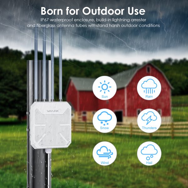 Wavlink AX3000 -WN573HX3 - Outdoor WiFi versterker - WiFi 6 - Access Point - Image 8