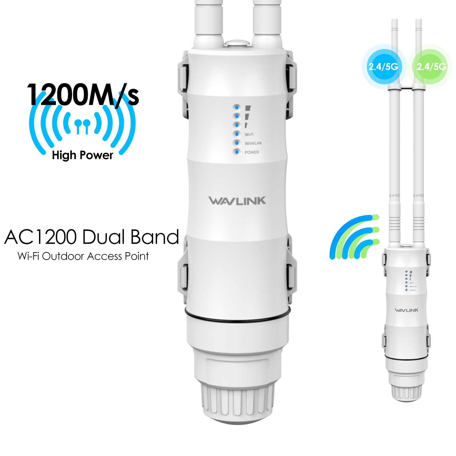 Wavlink AC1200 – WN570HA2-Wit – Outdoor WiFi Versterker – WiFi 5 – Access Point - Image 2